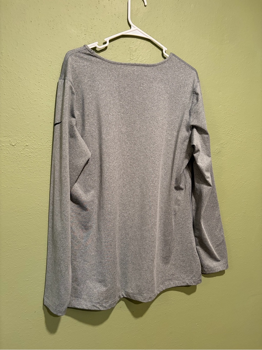 Women’s Nike Dri-Fit Long Sleeve Shirt- Gray - Picture 3 of 3